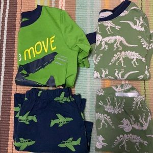 Boys pajamas. Two pair of carter pjs.